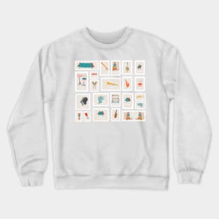 musical stamps Crewneck Sweatshirt